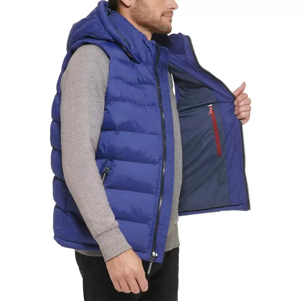 Tommy Hilfiger Mens Hooded Puffer VestRoyal Blue