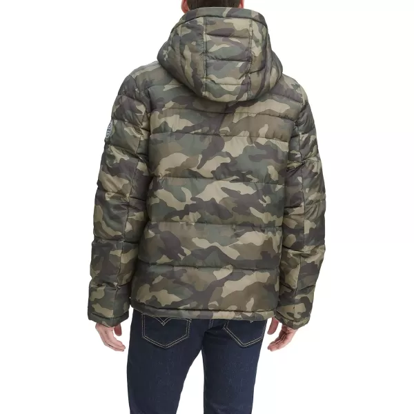 Tommy Hilfiger Mens Legacy Hooded Puffer JacketNew Camo