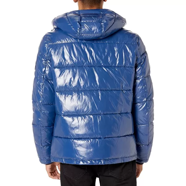 Tommy Hilfiger Mens Legacy Hooded Puffer JacketPearlized Deep Blue