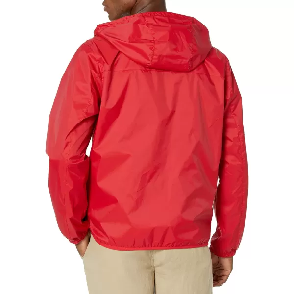 Tommy Hilfiger Mens Lightweight Active Water Resistant Hooded Rain JacketApple Red