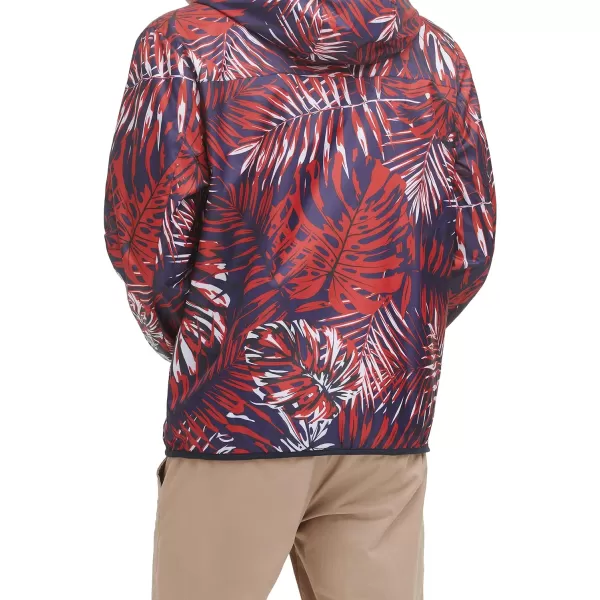 Tommy Hilfiger Mens Lightweight Active Water Resistant Hooded Rain JacketApple Red
