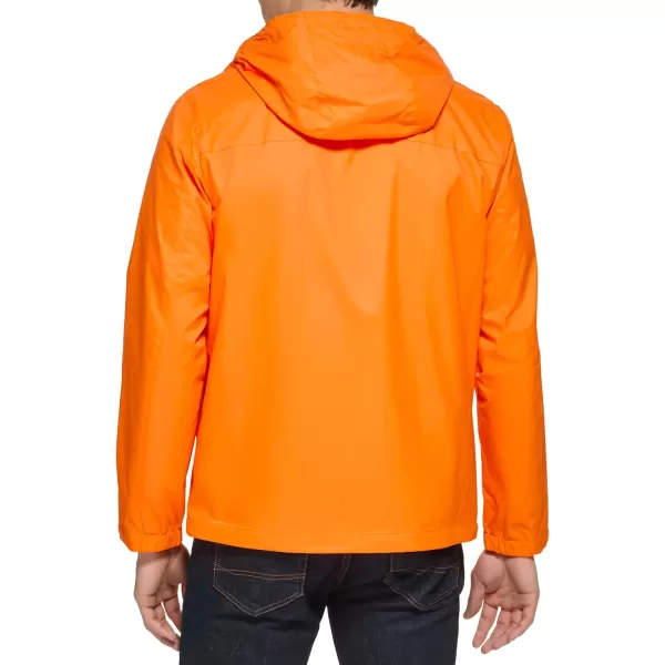 Tommy Hilfiger Mens Lightweight Breathable Waterproof Hooded JacketCelosia Orange