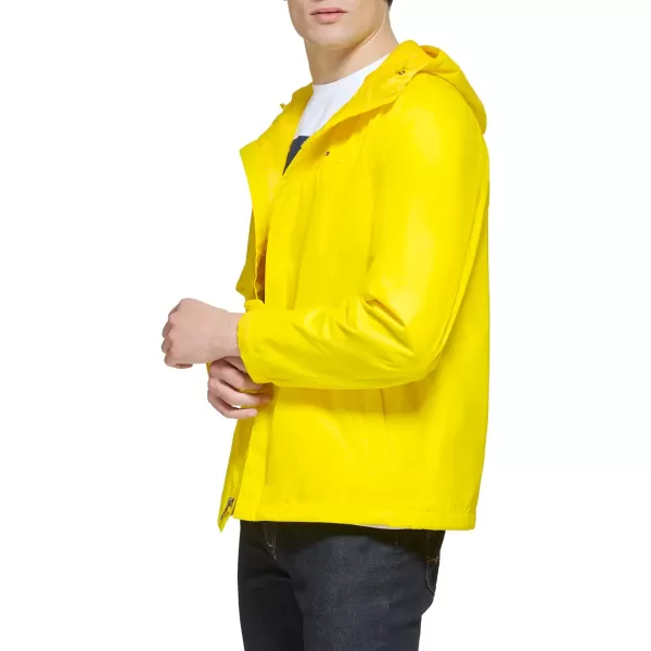 Tommy Hilfiger Mens Lightweight Breathable Waterproof Hooded JacketCyber Yellow