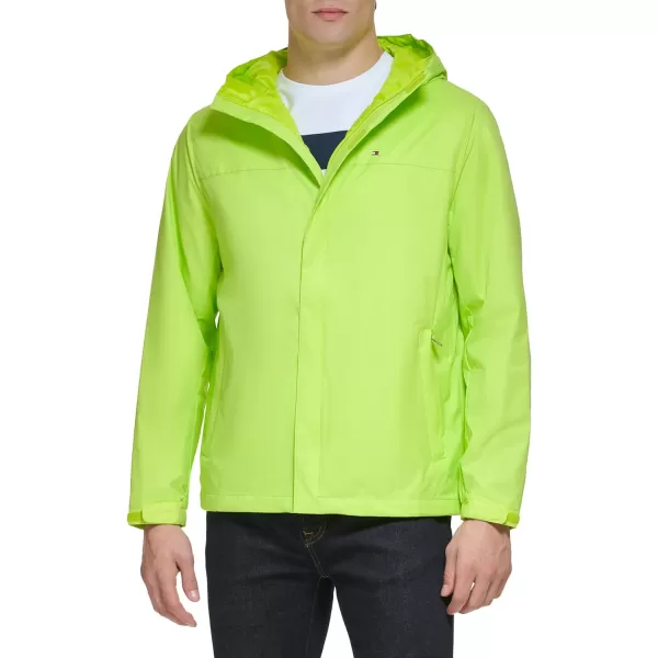 Tommy Hilfiger Mens Lightweight Breathable Waterproof Hooded JacketLime