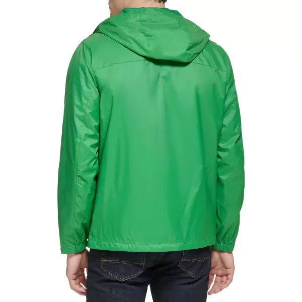 Tommy Hilfiger Mens Lightweight Breathable Waterproof Hooded JacketMedium Green