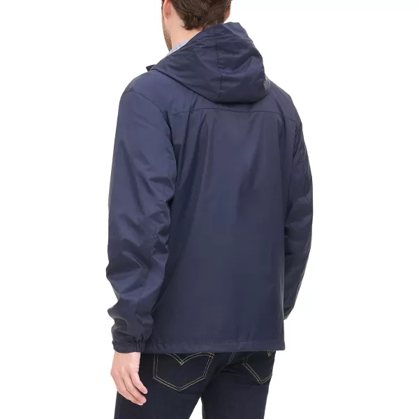 Tommy Hilfiger Mens Lightweight Breathable Waterproof Hooded JacketNavy