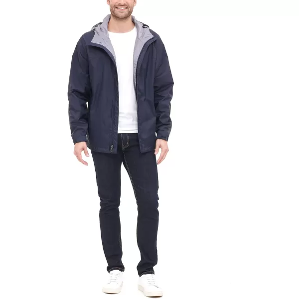 Tommy Hilfiger Mens Lightweight Breathable Waterproof Hooded JacketNavy