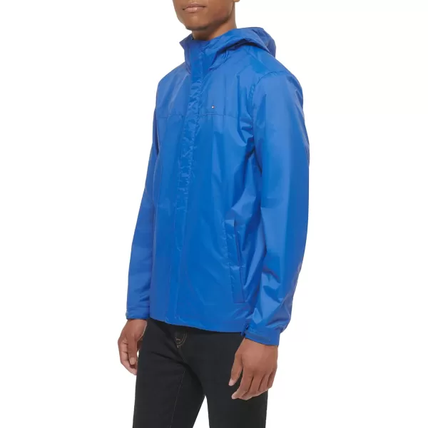 Tommy Hilfiger Mens Lightweight Breathable Waterproof Hooded JacketOlympic Blue