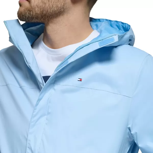 Tommy Hilfiger Mens Lightweight Breathable Waterproof Hooded JacketPowder Blue