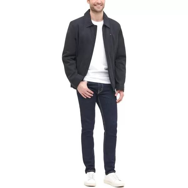 Tommy Hilfiger Mens Lightweight Microtwill Golf Jacket Standard and Big amp TallStandard Black