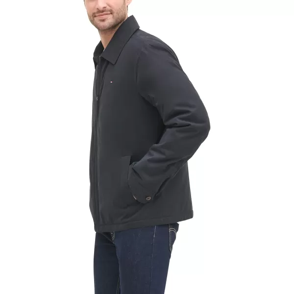 Tommy Hilfiger Mens Lightweight Microtwill Golf Jacket Standard and Big amp TallStandard Black