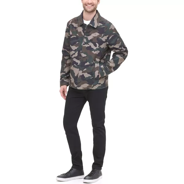 Tommy Hilfiger Mens Lightweight Microtwill Golf Jacket Standard and Big amp TallStandard Camouflage