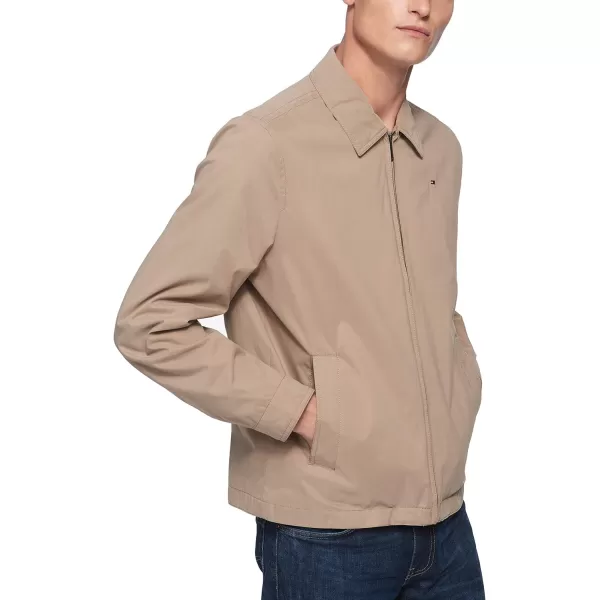 Tommy Hilfiger Mens Lightweight Microtwill Golf Jacket Standard and Big amp TallStandard Deep Khaki