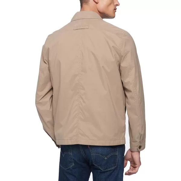 Tommy Hilfiger Mens Lightweight Microtwill Golf Jacket Standard and Big amp TallStandard Deep Khaki