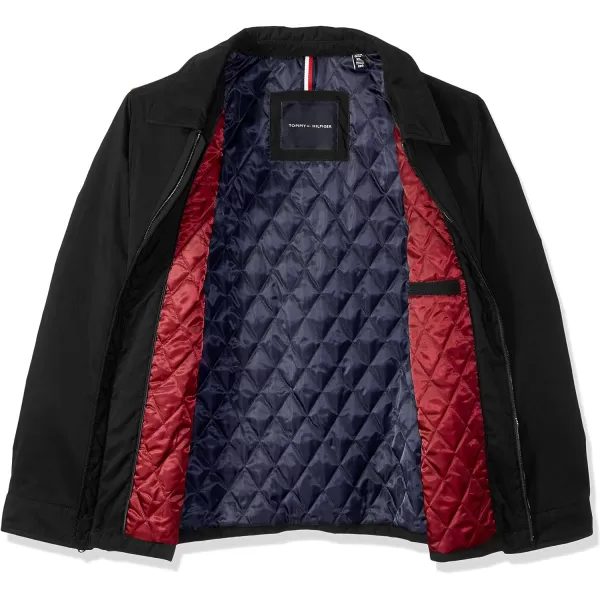 Tommy Hilfiger Mens Lightweight Microtwill Golf Jacket Standard and Big amp TallStandard Ultra Black