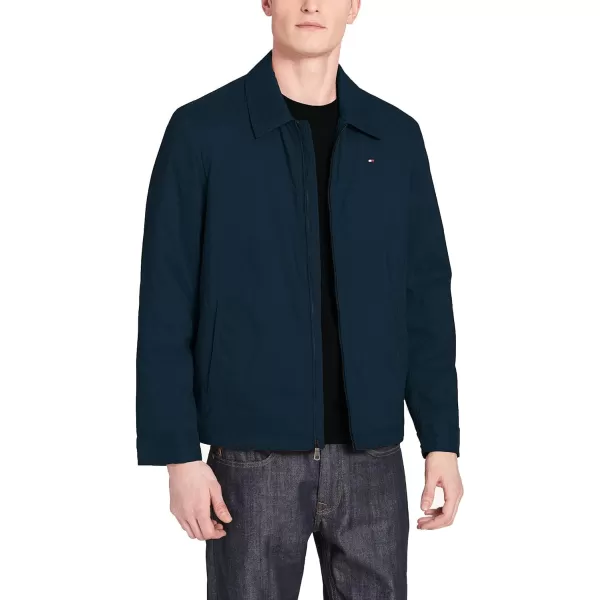 Tommy Hilfiger Mens Lightweight Microtwill Golf Jacket Standard and Big amp TallStandard Ultra Navy