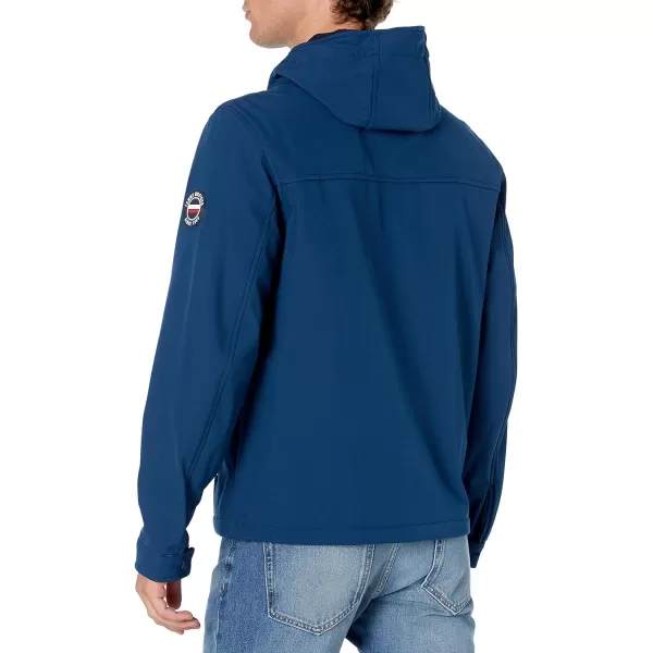 Tommy Hilfiger Mens Lightweight Performance Softshell Hoody JacketGulf Blue