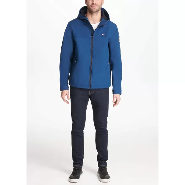 Tommy Hilfiger Mens Lightweight Performance Softshell Hoody JacketGulf Blue