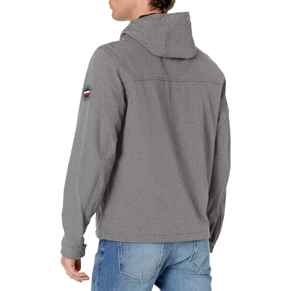 Tommy Hilfiger Mens Lightweight Performance Softshell Hoody JacketHeather Grey