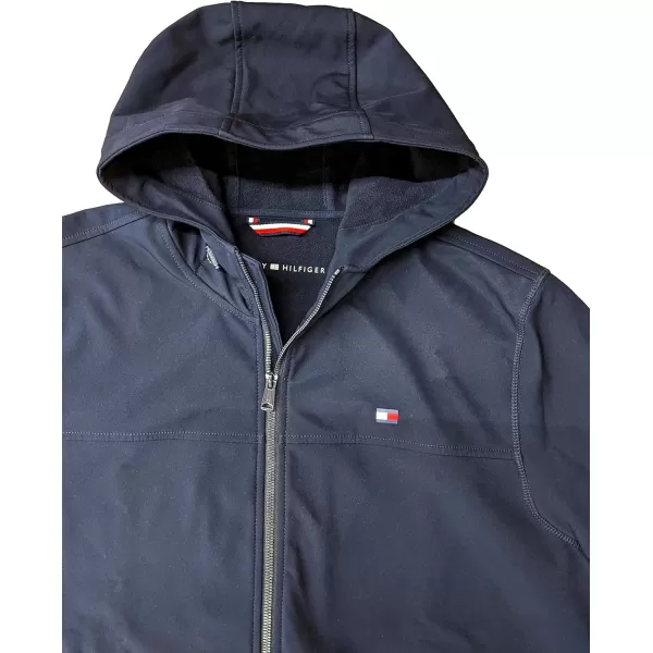 Tommy Hilfiger Mens Lightweight Performance Softshell Hoody JacketNight Sky