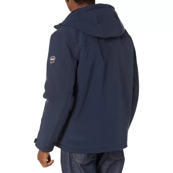 Tommy Hilfiger Mens Lightweight Performance Softshell Hoody JacketNight Sky