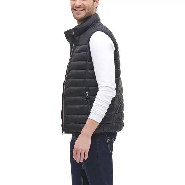 Tommy Hilfiger Mens Lightweight Ultra Loft Quilted Puffer Vest Standard and Big amp TallBlack