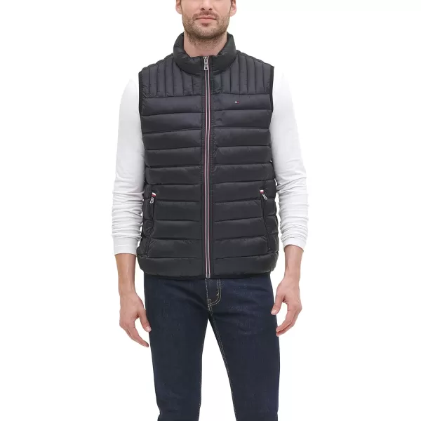 Tommy Hilfiger Mens Lightweight Ultra Loft Quilted Puffer Vest Standard and Big amp TallBlack