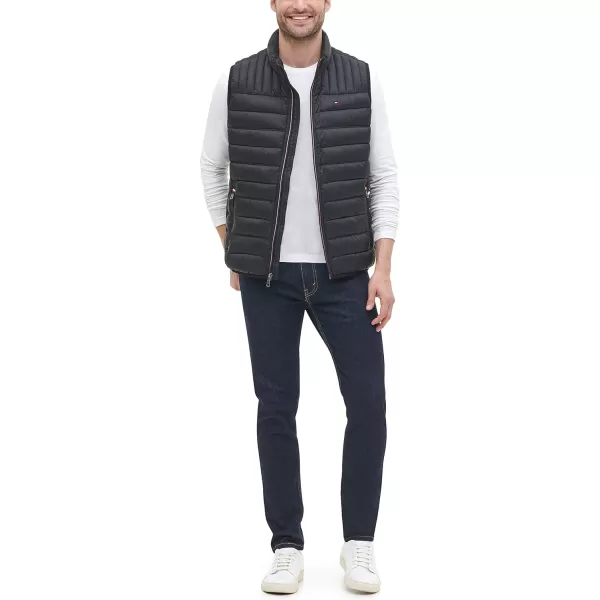 Tommy Hilfiger Mens Lightweight Ultra Loft Quilted Puffer Vest Standard and Big amp TallBlack