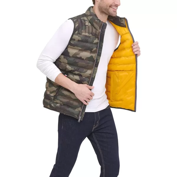 Tommy Hilfiger Mens Lightweight Ultra Loft Quilted Puffer Vest Standard and Big amp TallCamouflage