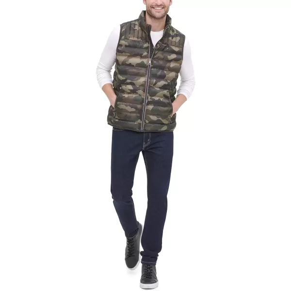 Tommy Hilfiger Mens Lightweight Ultra Loft Quilted Puffer Vest Standard and Big amp TallCamouflage