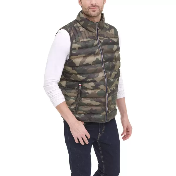 Tommy Hilfiger Mens Lightweight Ultra Loft Quilted Puffer Vest Standard and Big amp TallCamouflage