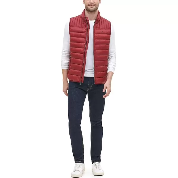 Tommy Hilfiger Mens Lightweight Ultra Loft Quilted Puffer Vest Standard and Big amp TallRed