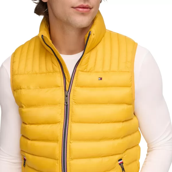 Tommy Hilfiger Mens Lightweight Ultra Loft Quilted Puffer Vest Standard and Big amp TallYellow Gold