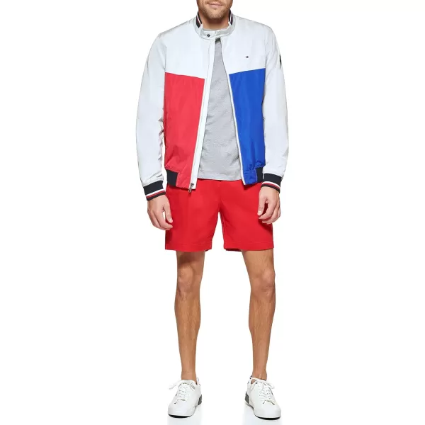 Tommy Hilfiger Mens Lightweight Varsity Rib Knit Bomber JacketIce Combo