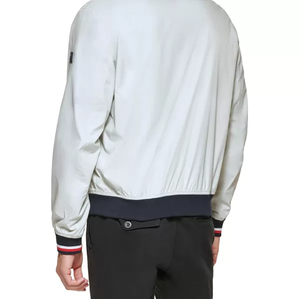 Tommy Hilfiger Mens Lightweight Varsity Rib Knit Bomber JacketIce Poly