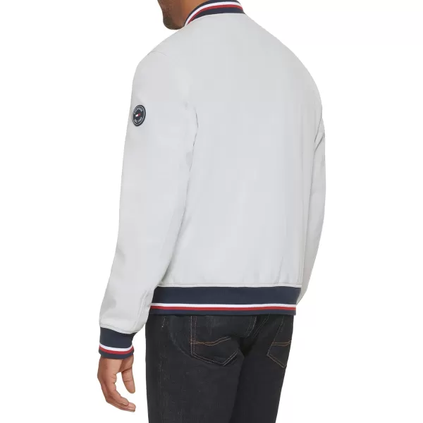 Tommy Hilfiger Mens Lightweight Varsity Rib Knit Bomber JacketIce Soft Shell