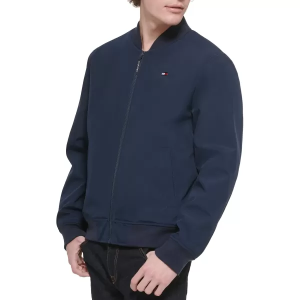 Tommy Hilfiger Mens Lightweight Varsity Rib Knit Bomber JacketMidnightNavy