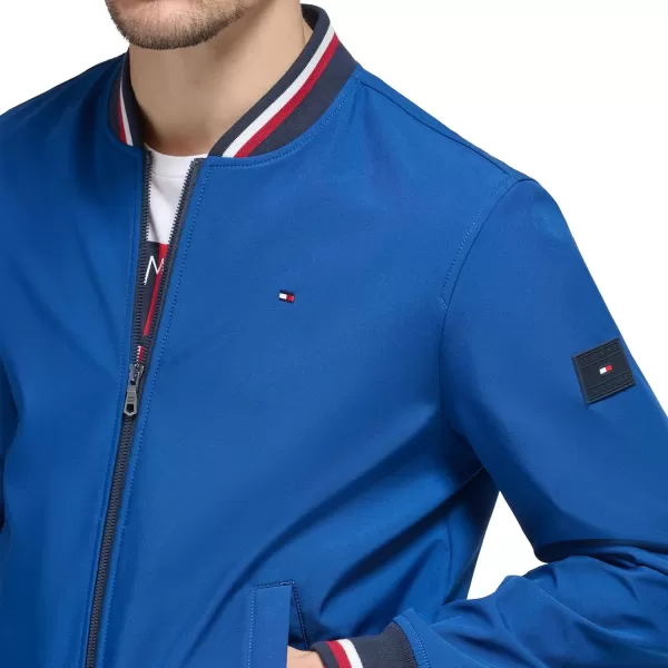 Tommy Hilfiger Mens Lightweight Varsity Rib Knit Bomber JacketRoyal Blue