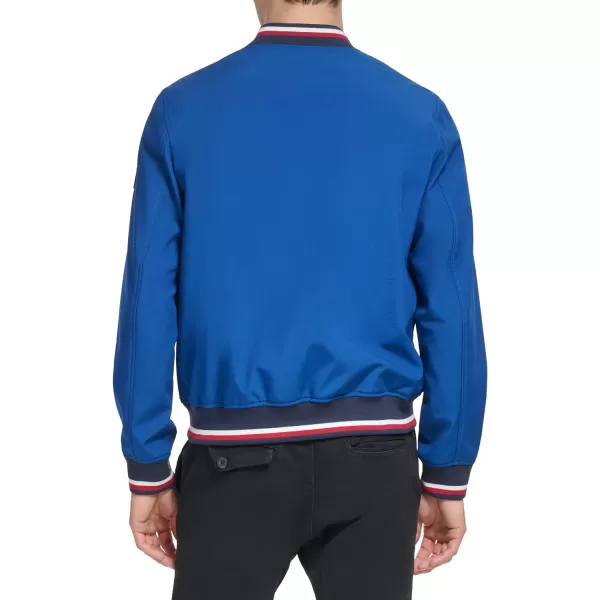 Tommy Hilfiger Mens Lightweight Varsity Rib Knit Bomber JacketRoyal Blue