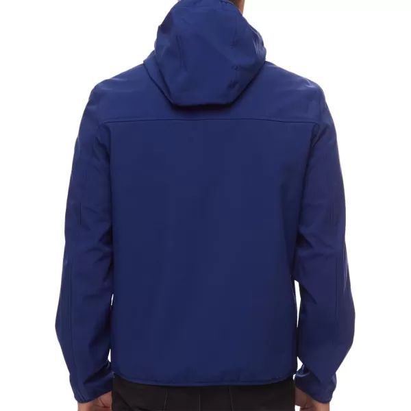 Tommy Hilfiger Mens Lightweight Water Resistant Breathable Hooded Performance Softshell JacketRoyal Blue