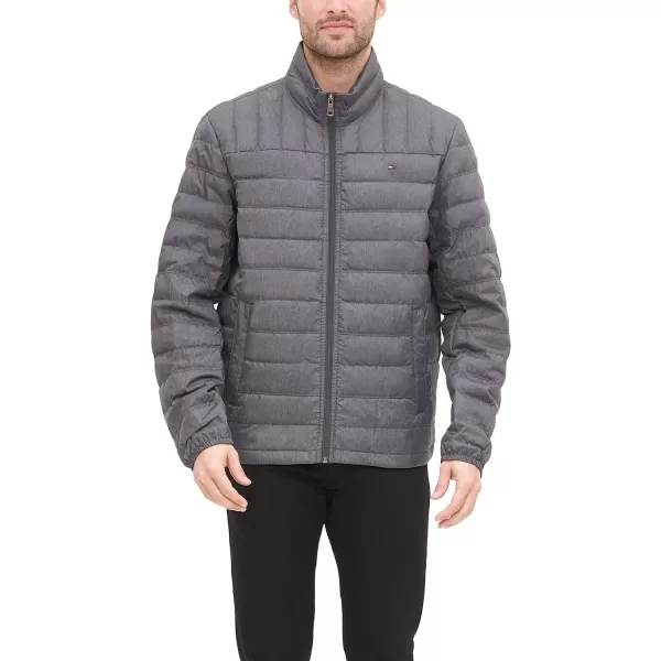 Tommy Hilfiger Mens Packable Down Puffer JacketBig amp Tall Heather Charcoal