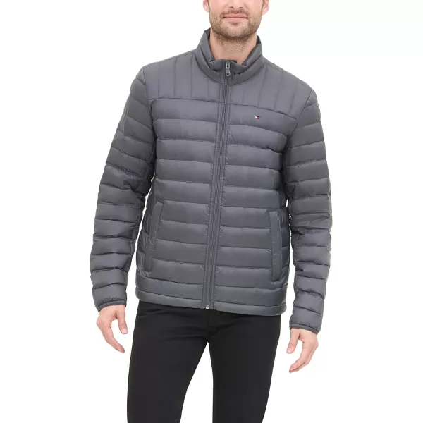 Tommy Hilfiger Mens Packable Down Puffer JacketStandard Charcoal