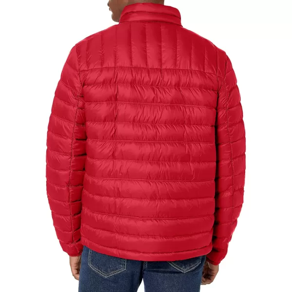 Tommy Hilfiger Mens Packable Down Puffer JacketStandard Crimson