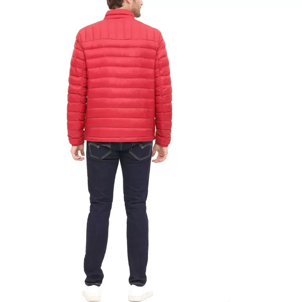 Tommy Hilfiger Mens Packable Down Puffer JacketStandard Crimson