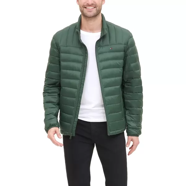 Tommy Hilfiger Mens Packable Down Puffer JacketStandard Green