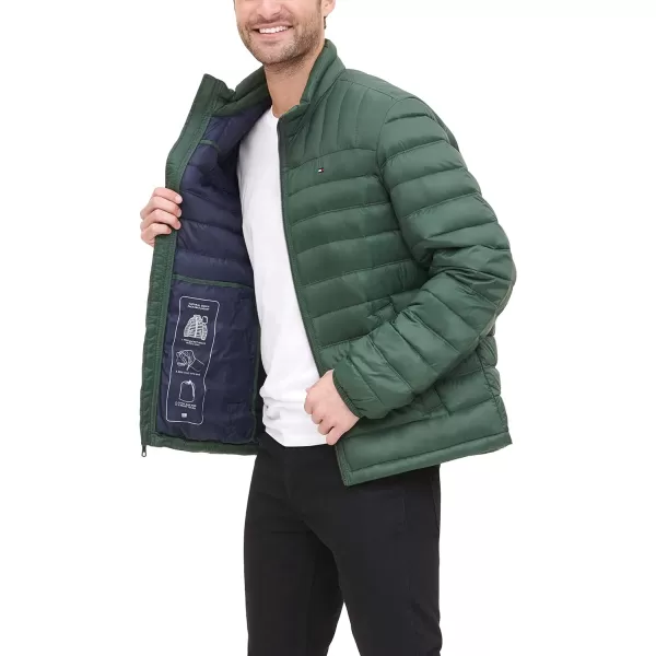 Tommy Hilfiger Mens Packable Down Puffer JacketStandard Green