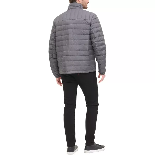 Tommy Hilfiger Mens Packable Down Puffer JacketStandard Heather Charcoal