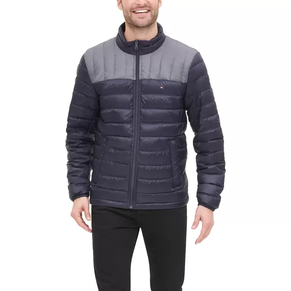 Tommy Hilfiger Mens Packable Down Puffer JacketStandard Midnight Charcoal