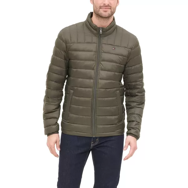 Tommy Hilfiger Mens Packable Down Puffer JacketStandard Olive