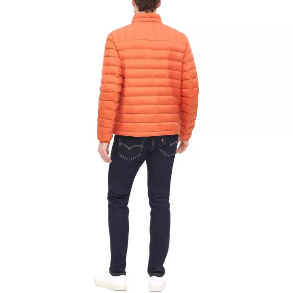 Tommy Hilfiger Mens Packable Down Puffer JacketStandard Orange